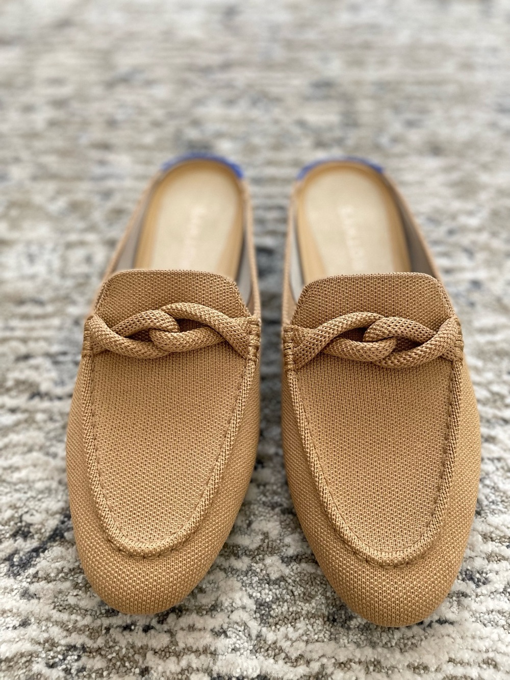 Rothy’s The Loafer Mule Size 7.5 Wren Birdseye Beige - Picture 2 of 7